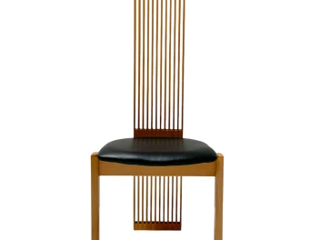 Post-Modern Slatted High Back Dining Room Chairs by Pietro Costantini, 1980s